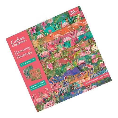 "Flamazing Flamingo 12"" x 12"" Paper Pad - 36 Sheets"