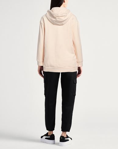 Ea7 Woman Sweatshirt Cream Size S Cotton, Elastane