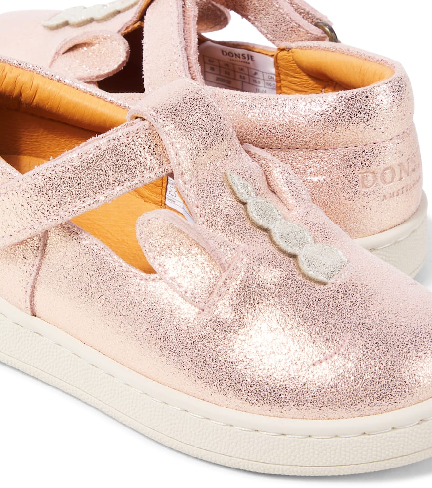 Esterre metallic leather flats