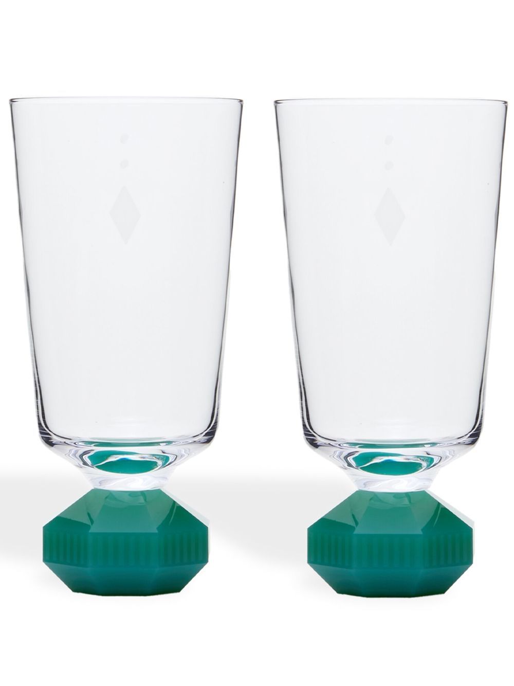 Chelsea tall glasses (set of 2) - Green