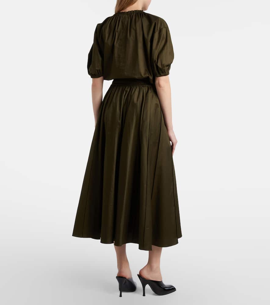 Manar cotton poplin maxi skirt