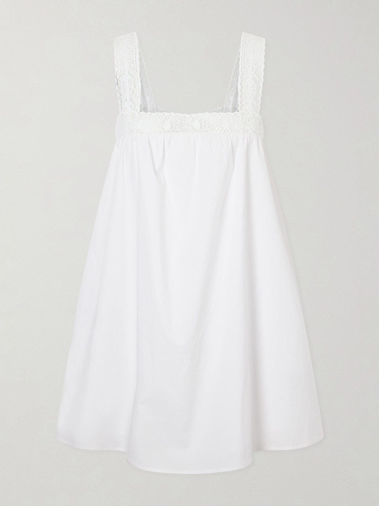 +da Adolfo Mariella Cotton-blend Mini Dress - White