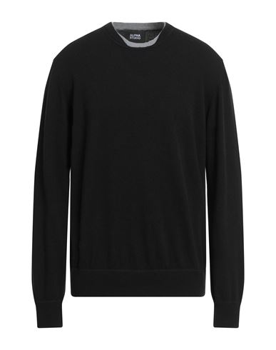 Man Sweater Black Size 42 Wool