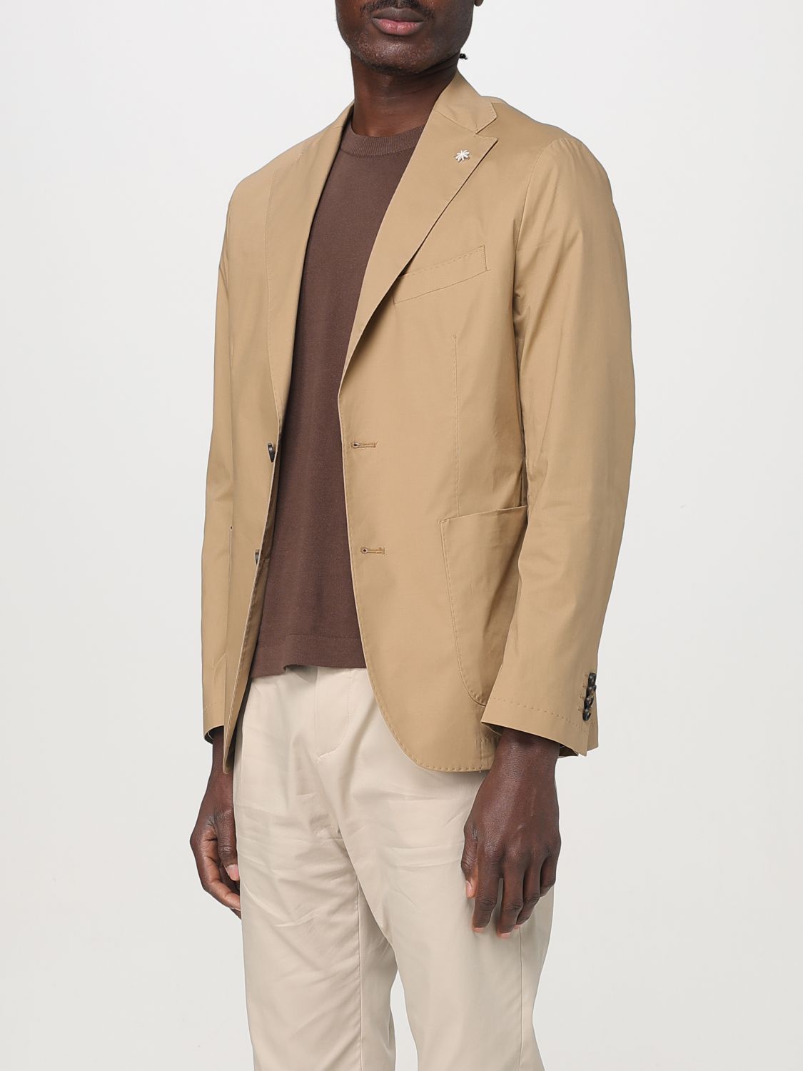 Blazer Men color Beige