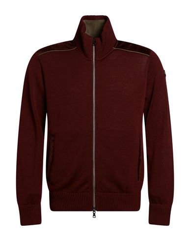 Man Cardigan Burgundy Size M Virgin Wool