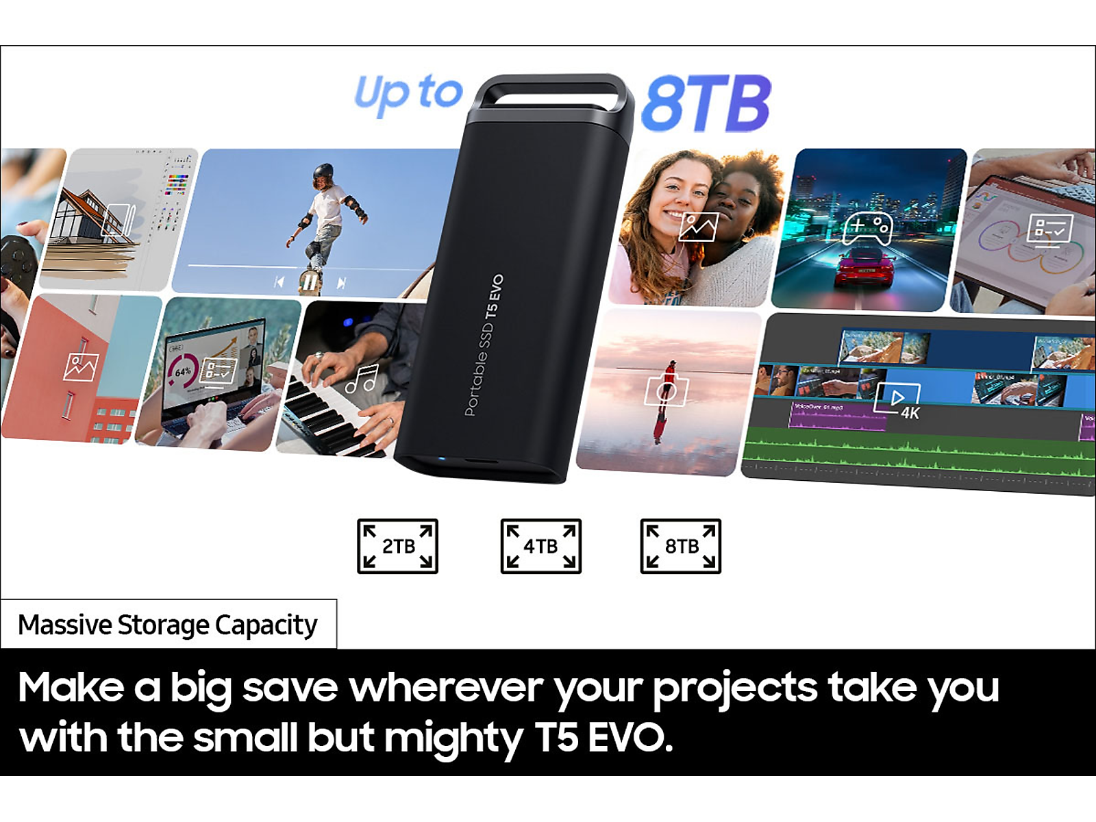 Portable SSD T5 EVO USB 3.2 8TB ( in Black)(MU-PH8T0S/AM)
