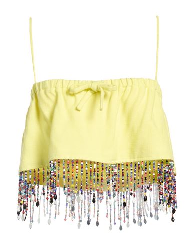 Woman Top Yellow Size 4 Viscose, Linen
