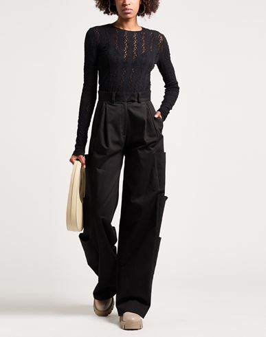 Woman Pants Black Size M Wool