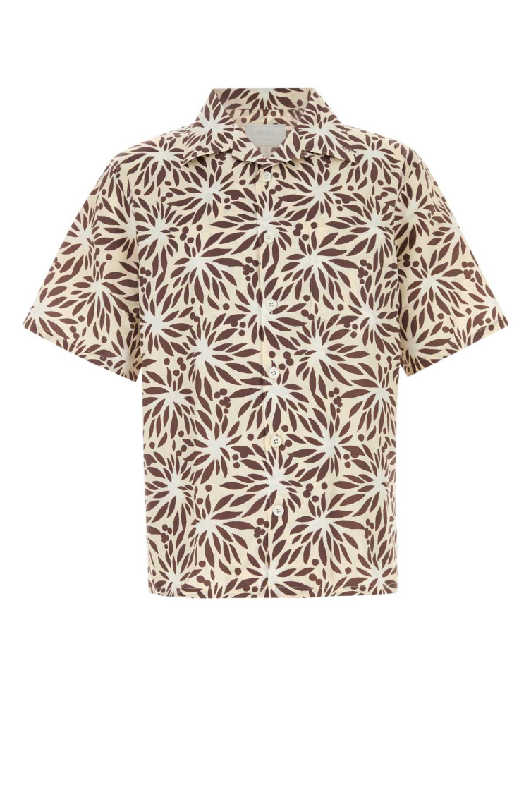 Printed Cotton Bowling Shirt