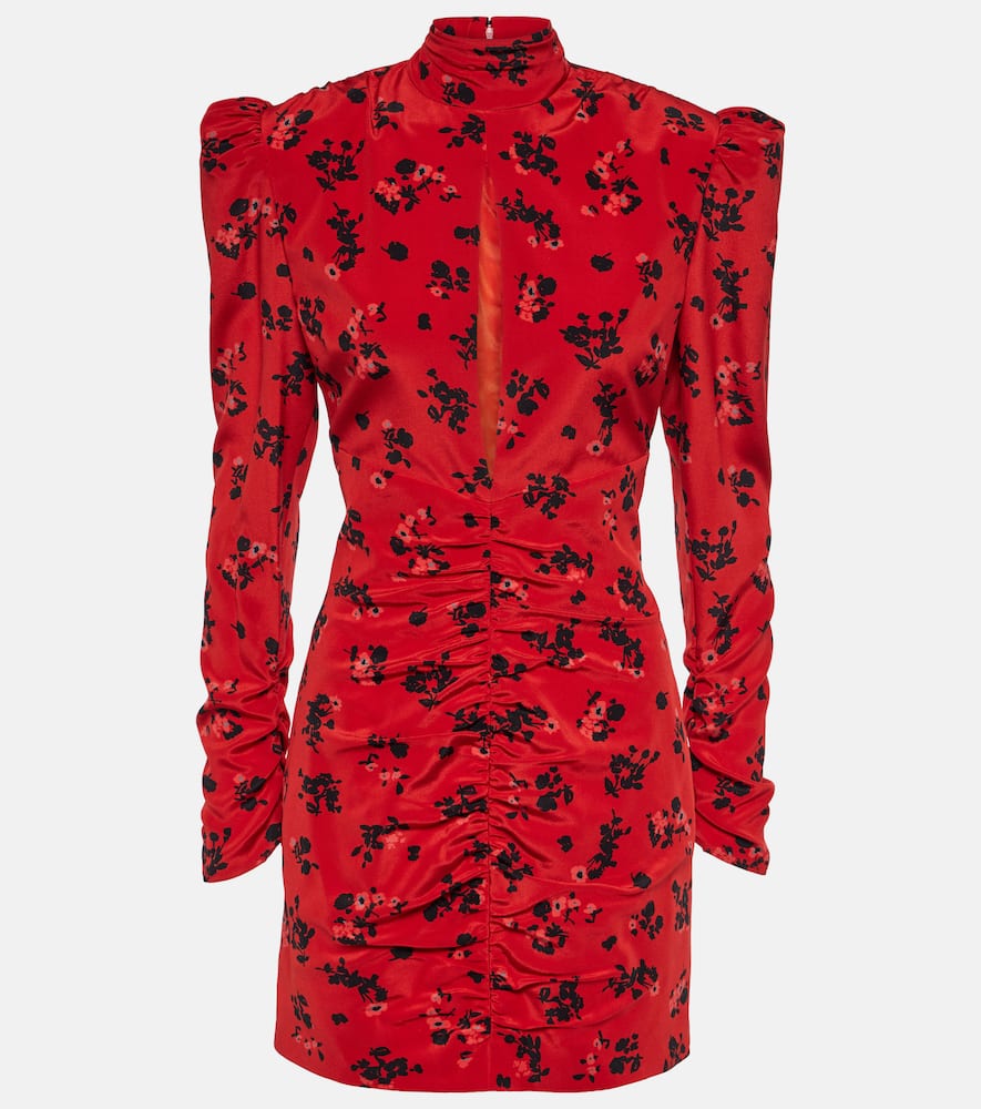 Floral silk minidress