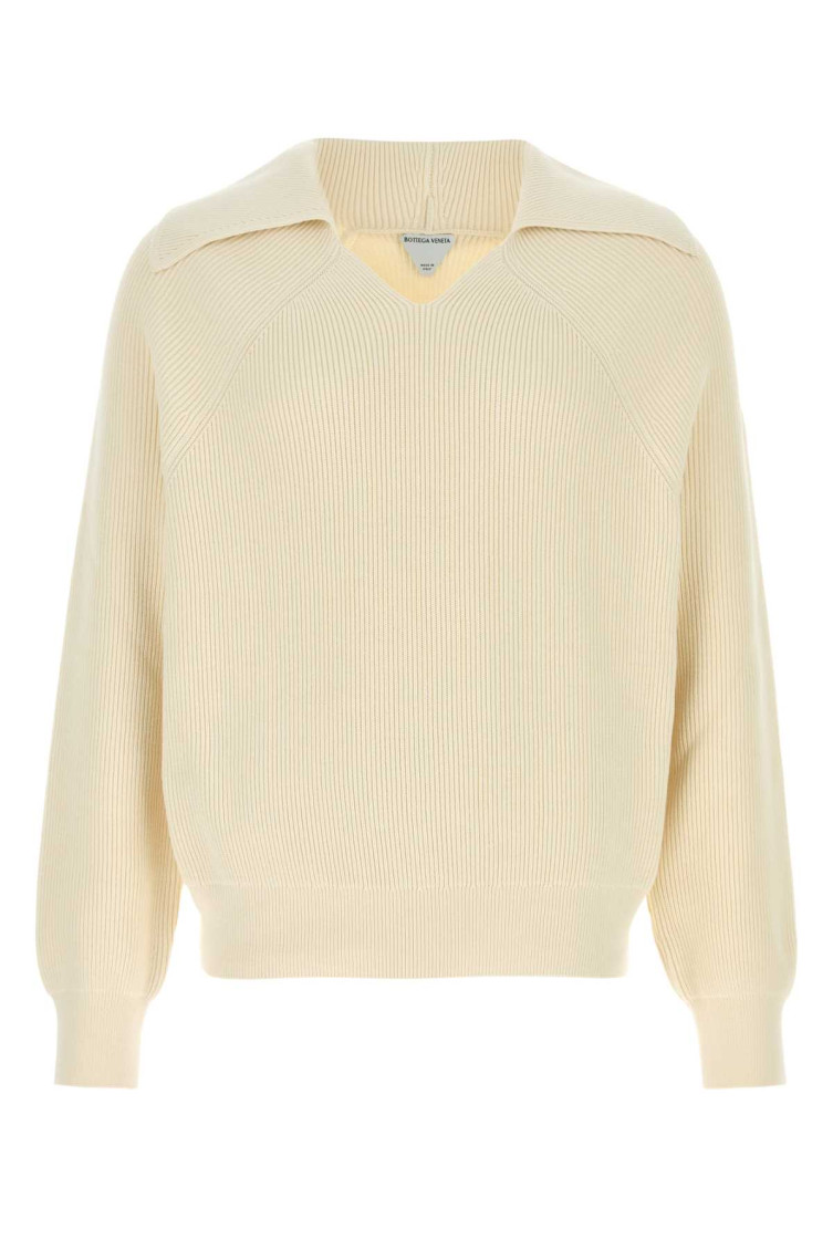 Cream Cotton Blend Sweater