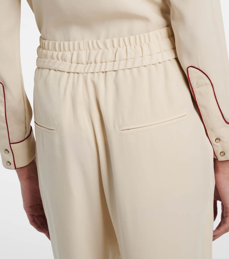Honie straight-leg crêpe pants