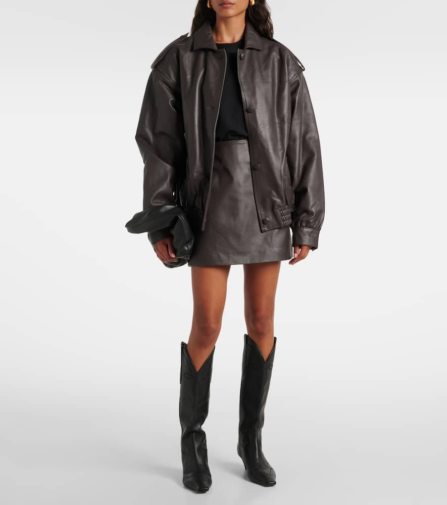 Blazé Milano Charlie leather bomber jacket