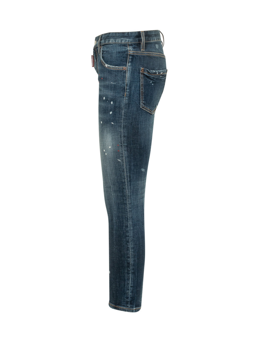Blue Skinny Mid Rise Jeans