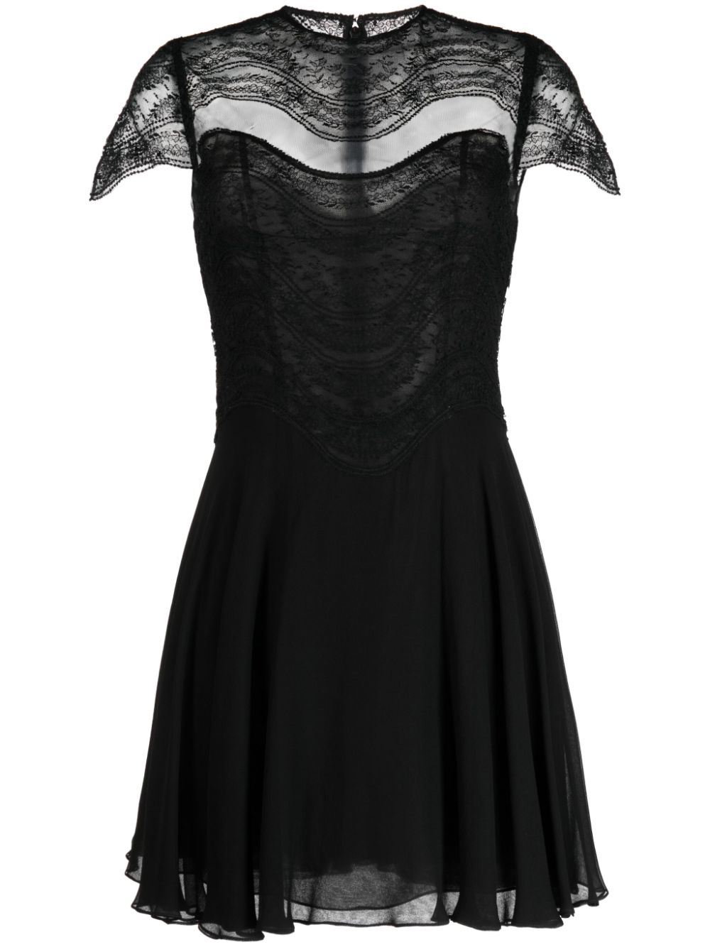 Mangano silk georgette minidress - Black