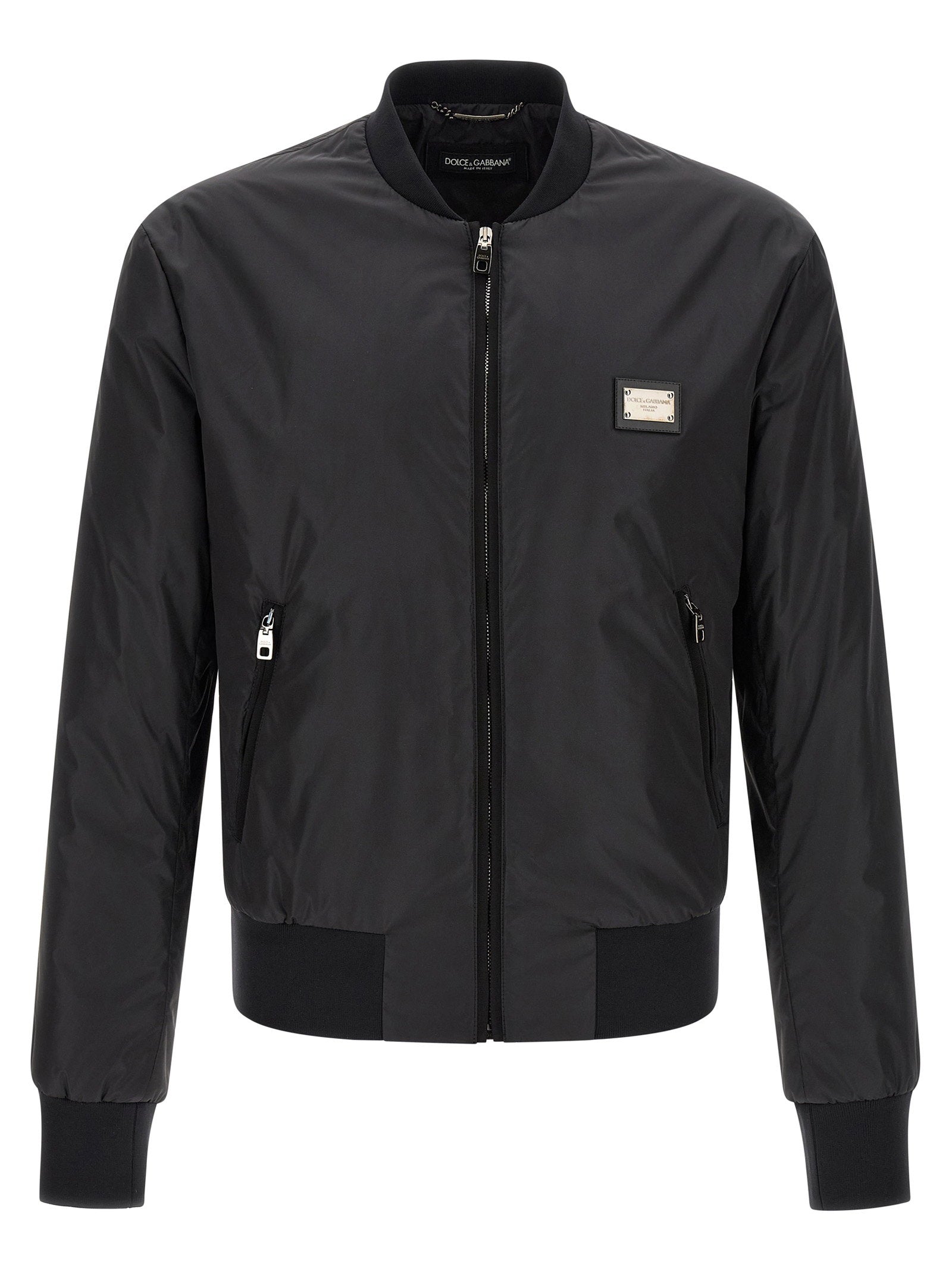 Logo Plaque Bomber Jacket