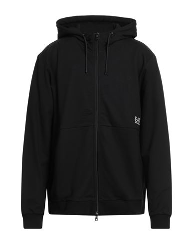 Man Sweatshirt Black Size S Cotton