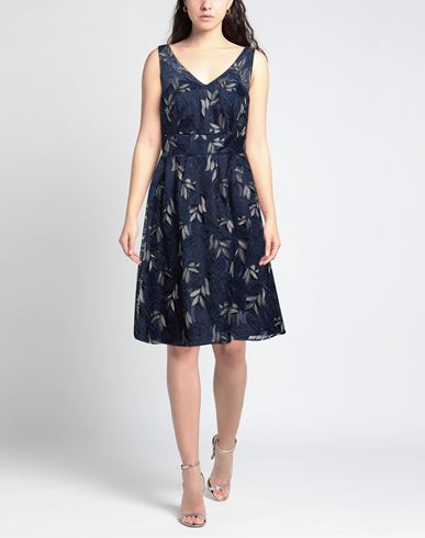 Woman Midi dress Midnight blue Size 18 Polyester, Lurex
