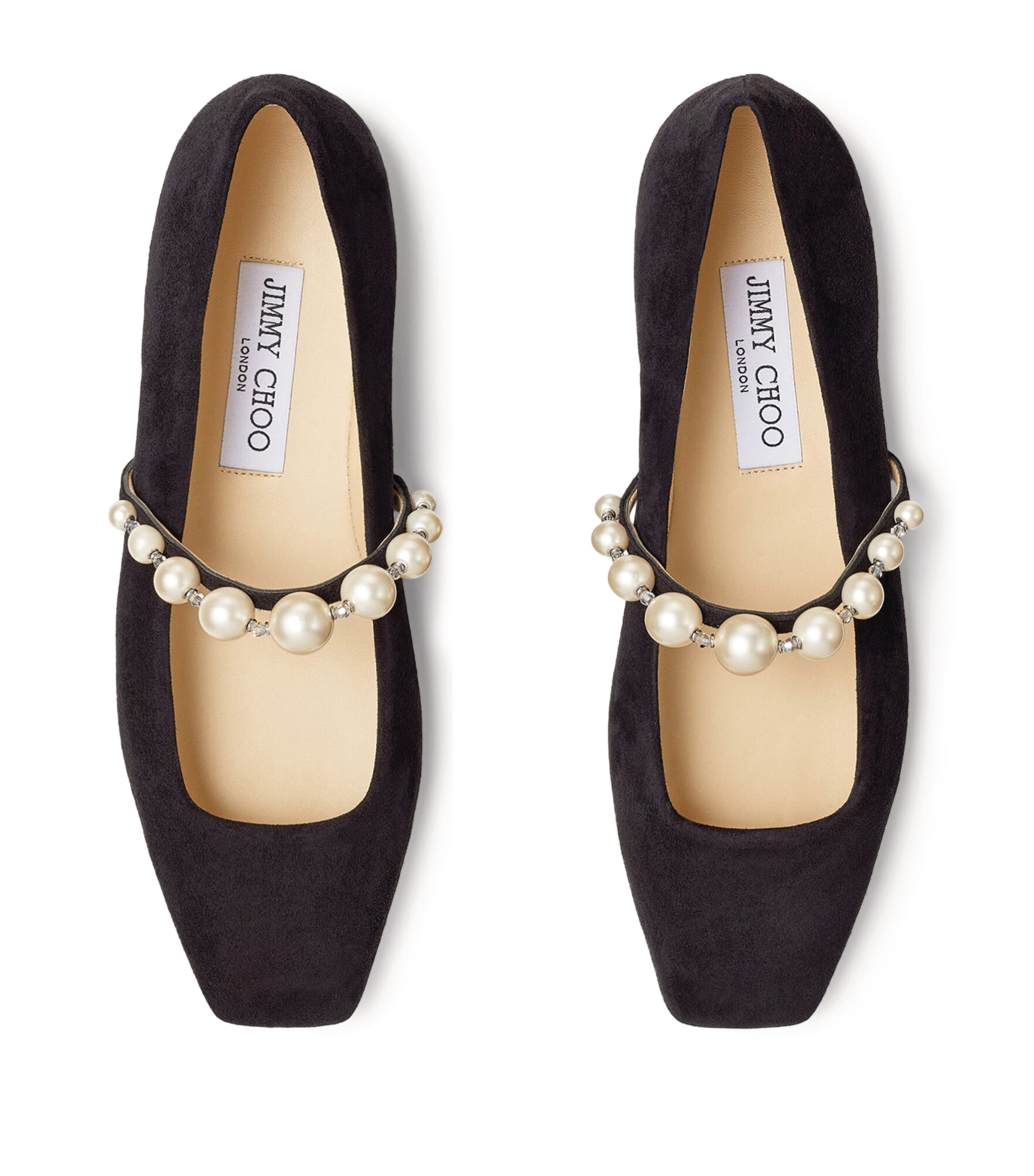 Ade Embellished Suede Ballerina Flats
