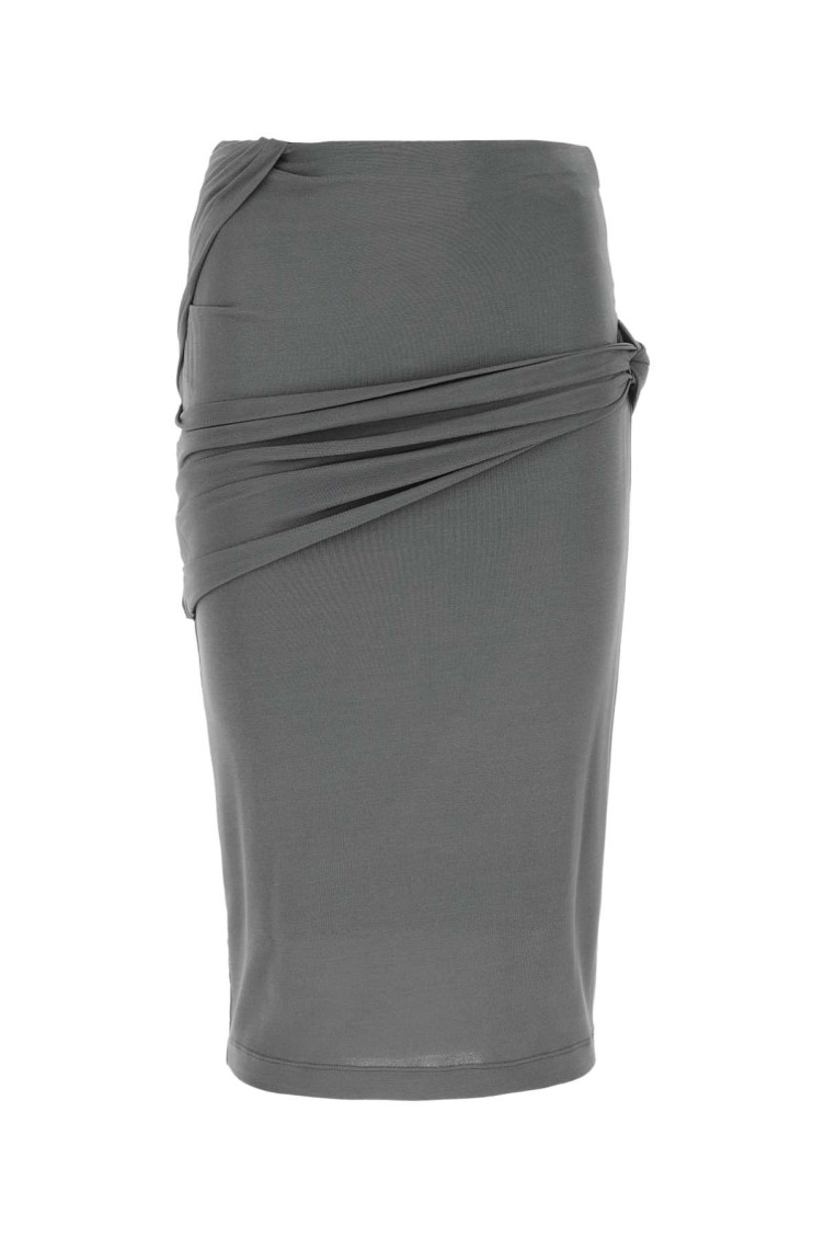 Grey Crepe Skirt