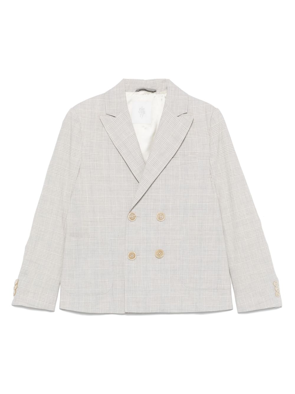 Eleventy Kids checked blazer - Grey