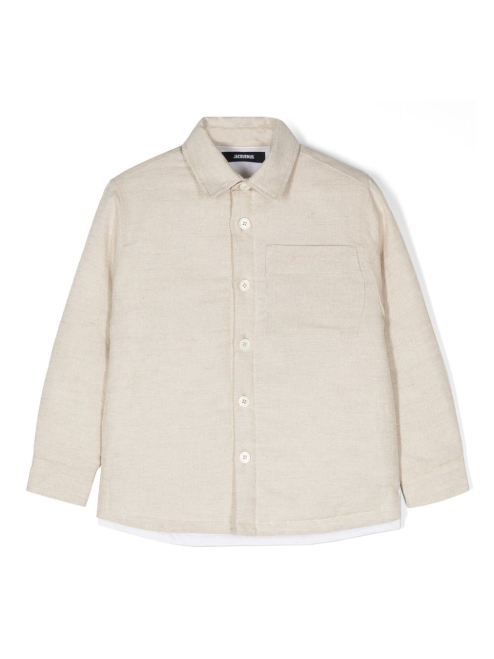 Boulanger linen-blend shirt jacket - Neutrals