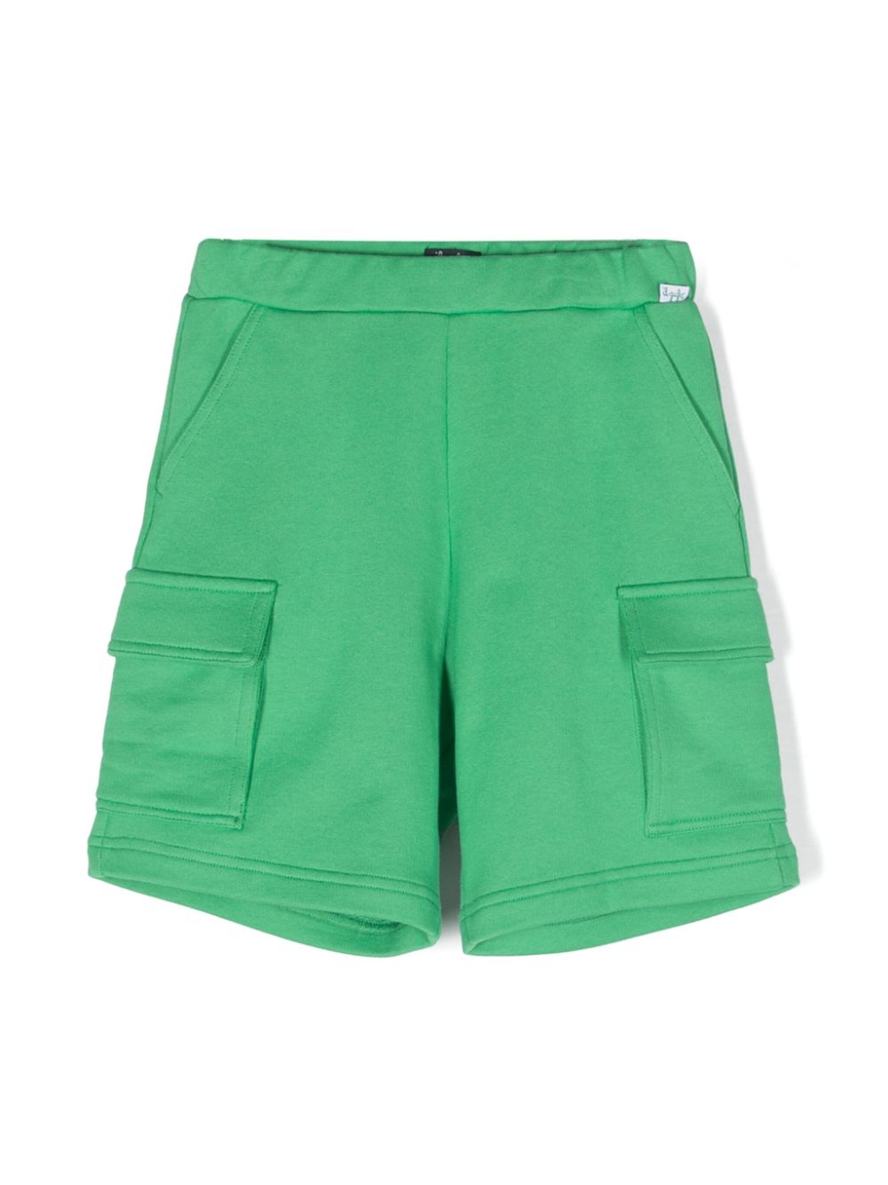 Elasticated-waist cotton shorts - Green