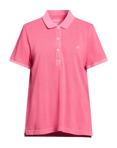 Woman Polo shirt Magenta Size L Cotton