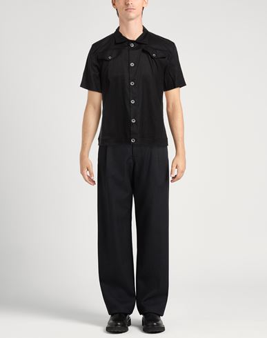 Man Shirt Black Size M Viscose, Linen, Cotton, Elastane