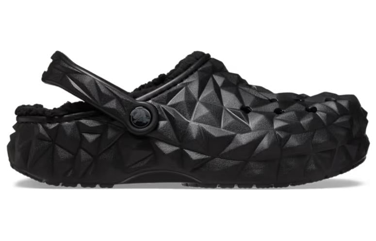 Classic Clog Lined Geometric Shoes 'Black'