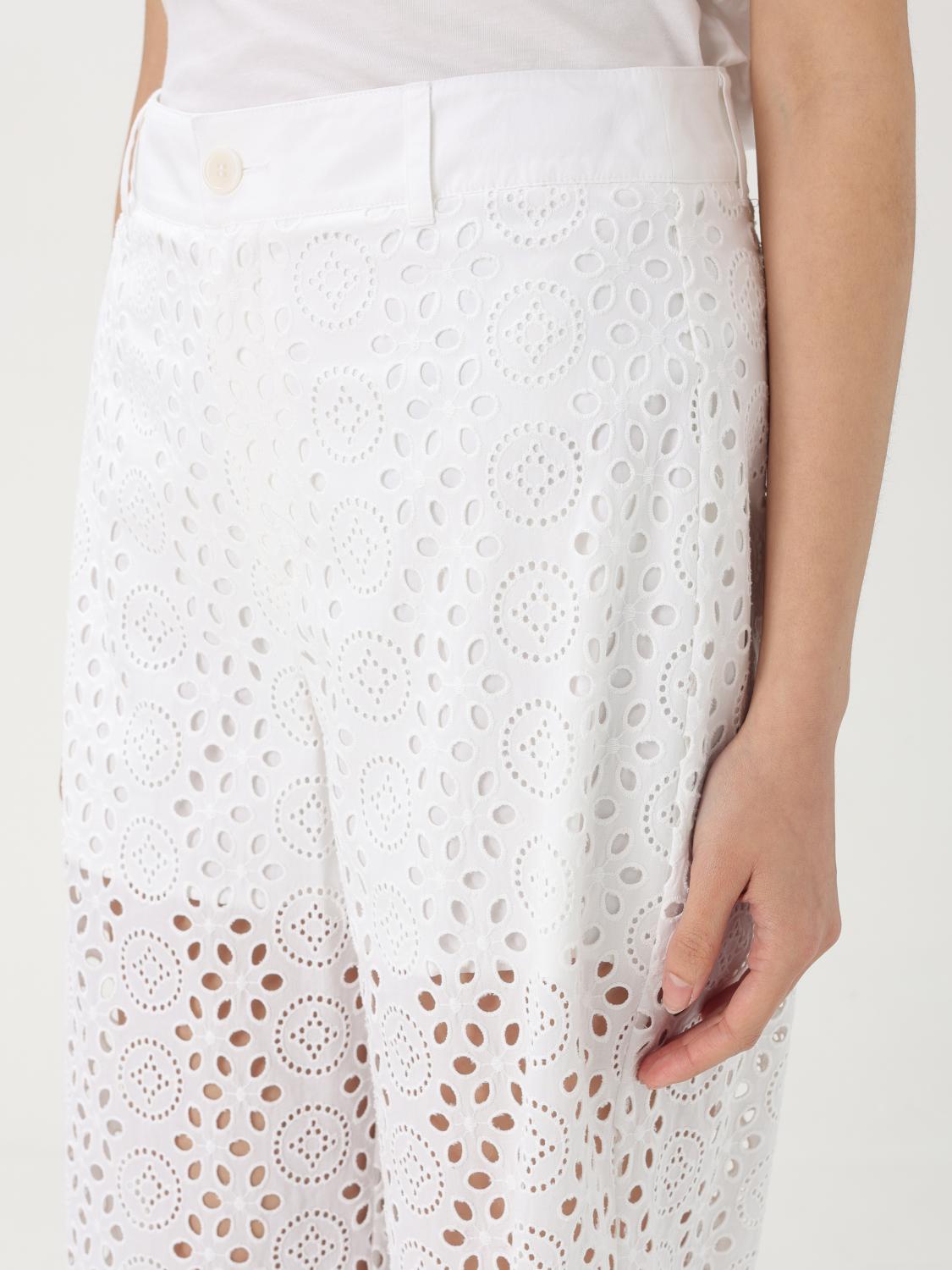 Pants LIU JO Woman color White