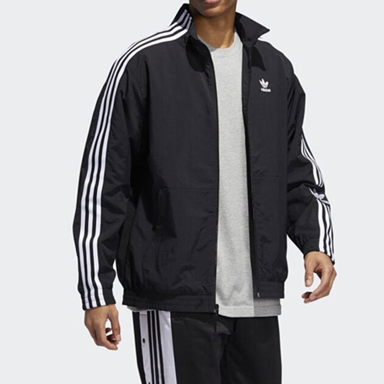 Originals Lock Up TT Sleeve Logo Retro Sports Jacket Black