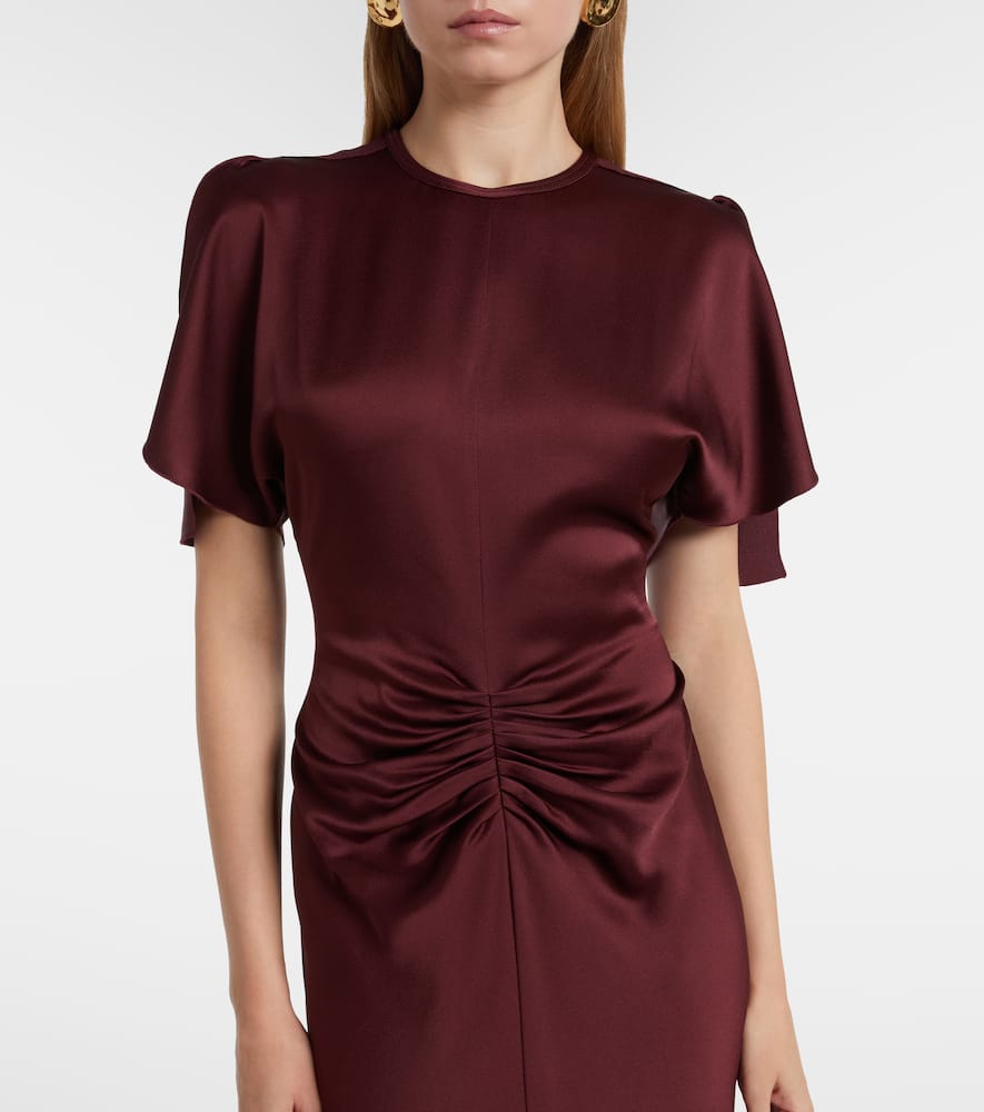 Gathered jersey maxi dress