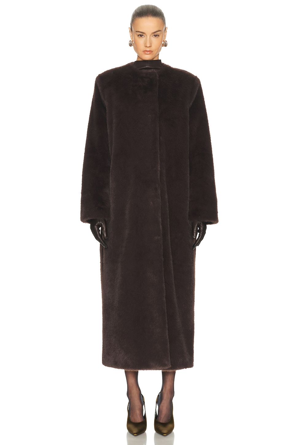 SRG Liv Coat in Chocolate. L. Also in M, S