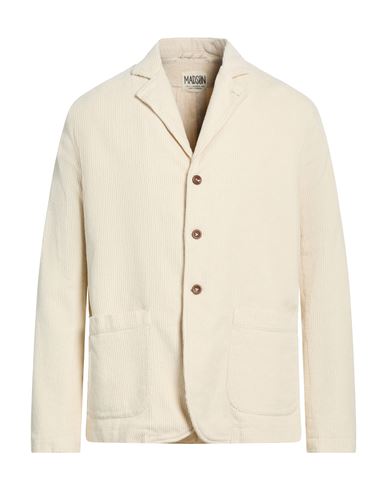 Man Blazer Ivory Size M Cotton, Elastane