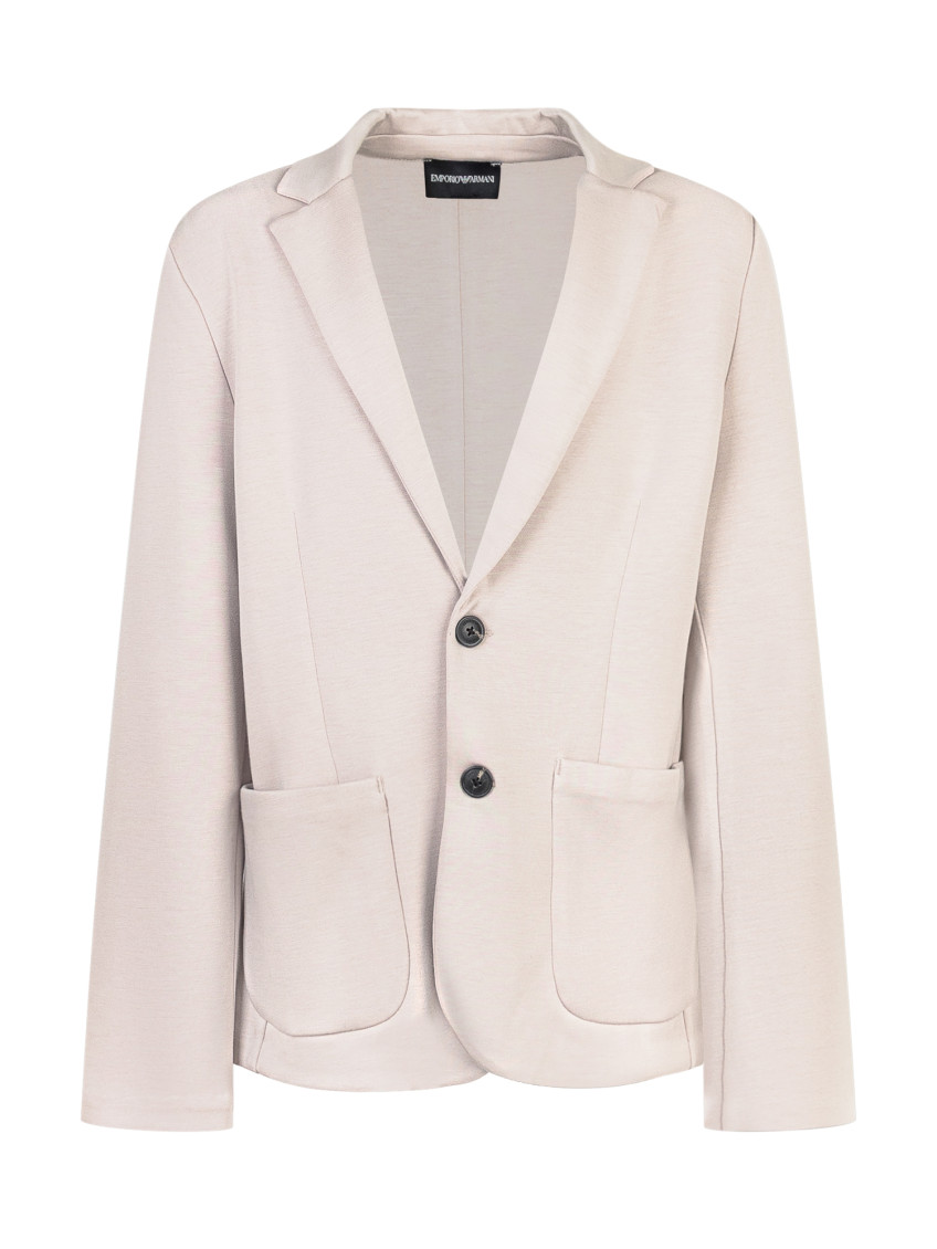 Kids Beige Solid Blazer