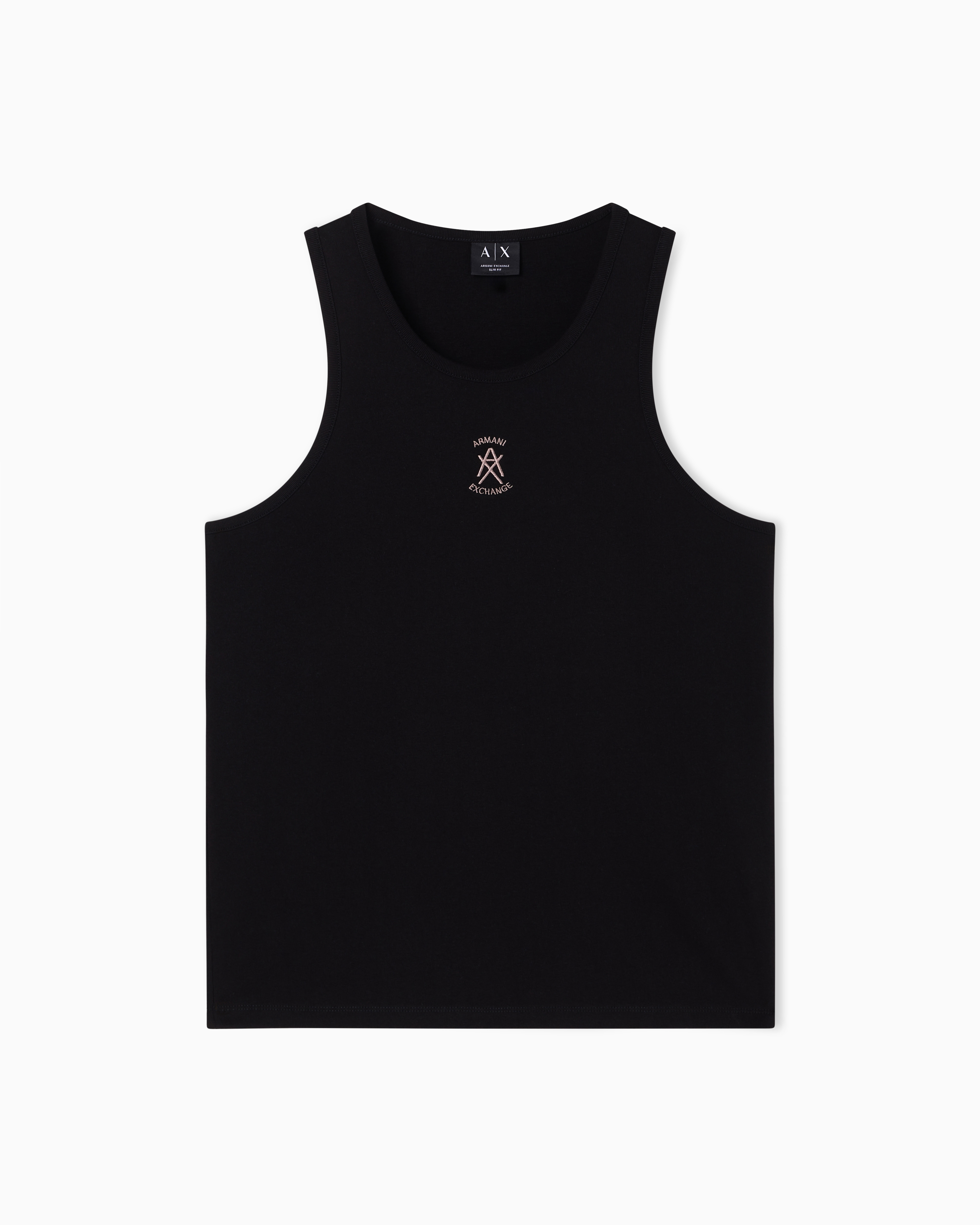 Ribbed tank top with logo