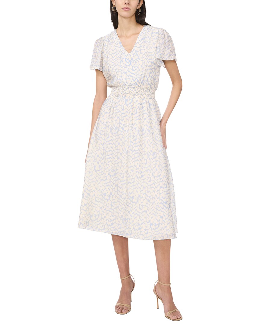 V Neck Flutter Sleeve Midi