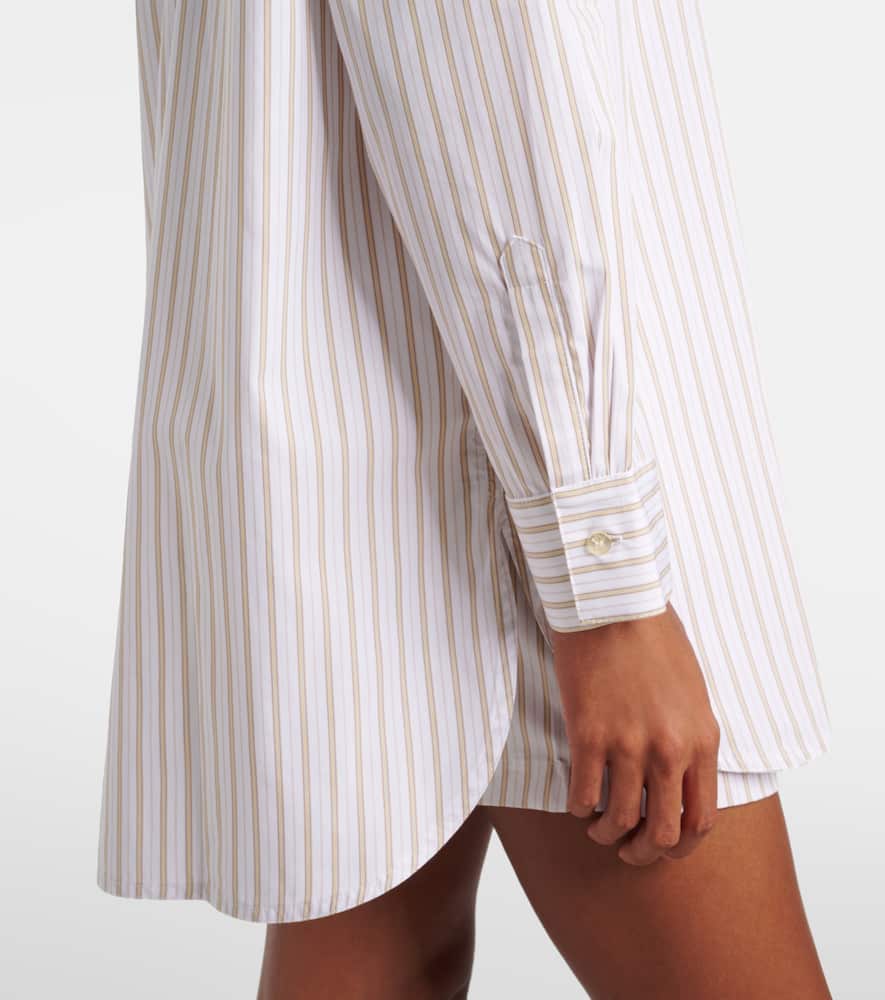 Yoshi striped cotton-blend shirt