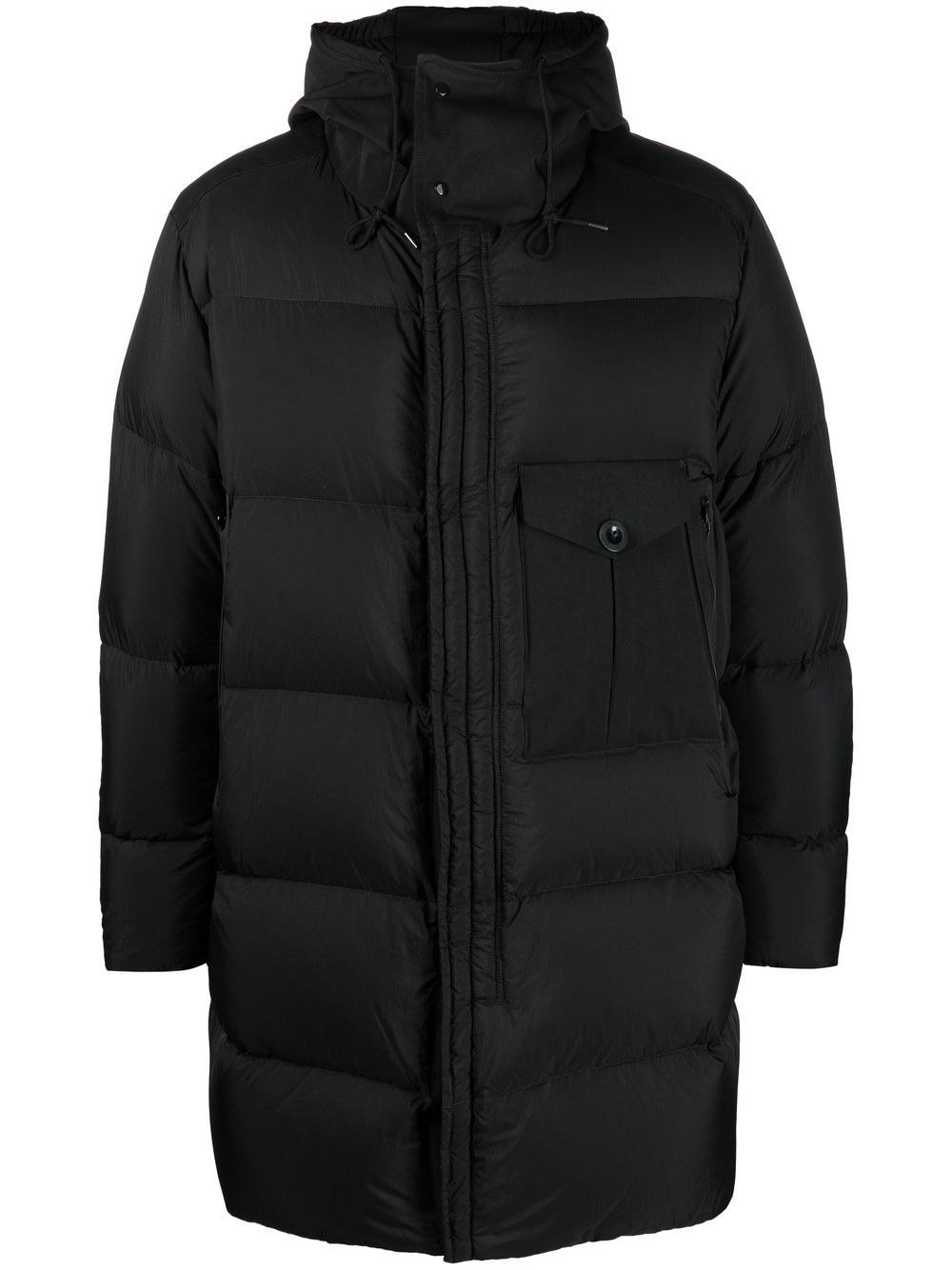 Hooded puffer jacket - Black
