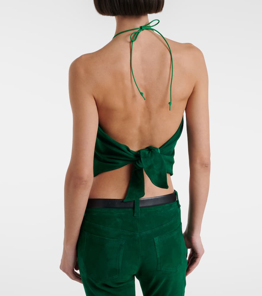 Rosie halterneck suede top