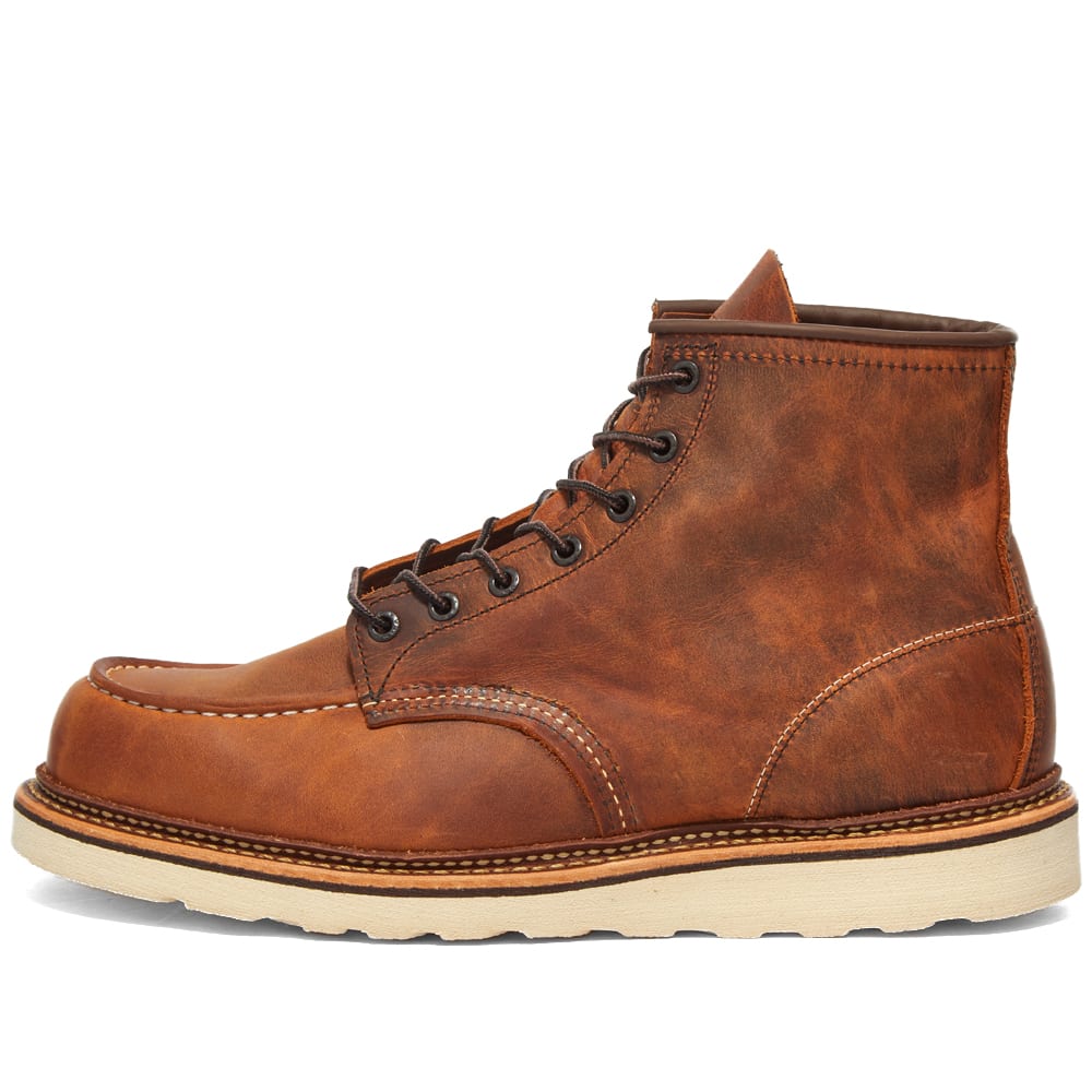 Men's 1907 Heritage Work 6" Moc Toe Boot in Copper Rough/Tough, Size UK 7.5 