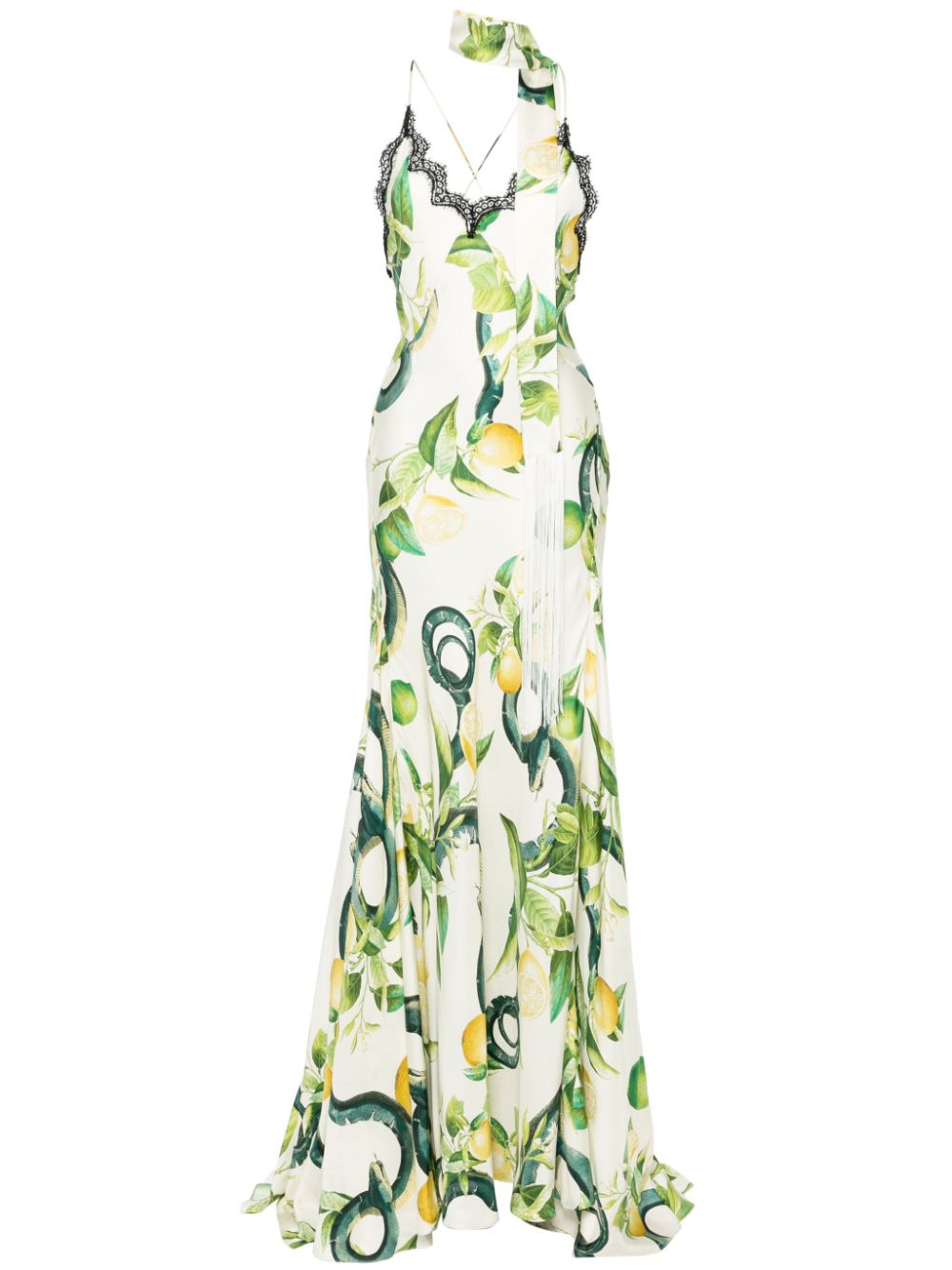 Floral-print silk dress - Multicolour
