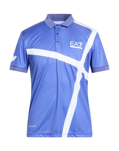 Man Polo shirt Azure Size M Polyester, Elastane