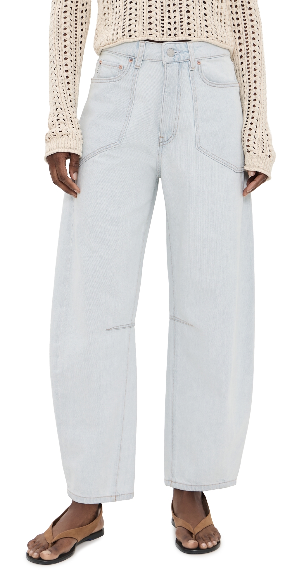 Miro High Rise Barrel Jeans Saltstone