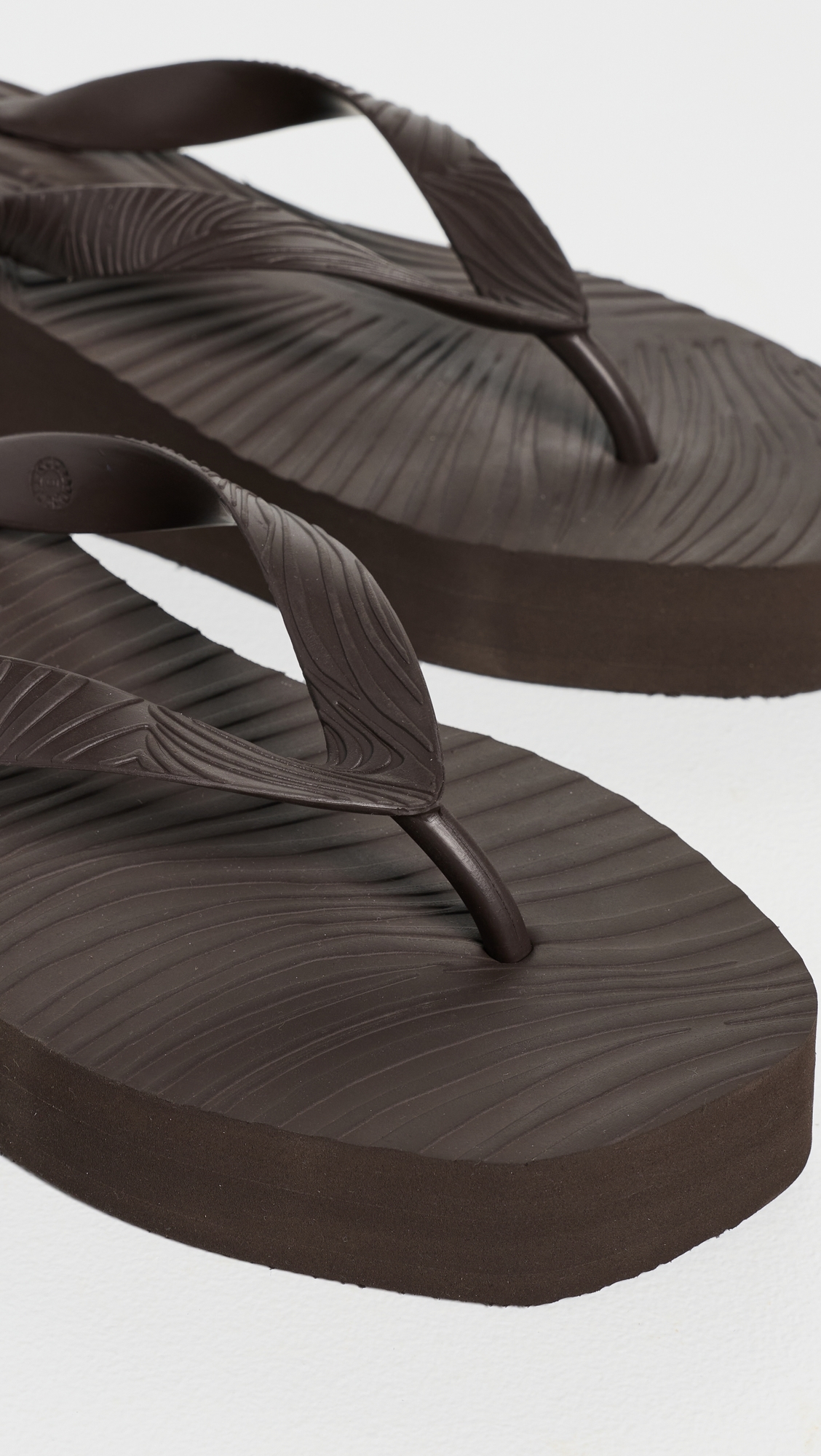 High Platform Flip Flops Brown