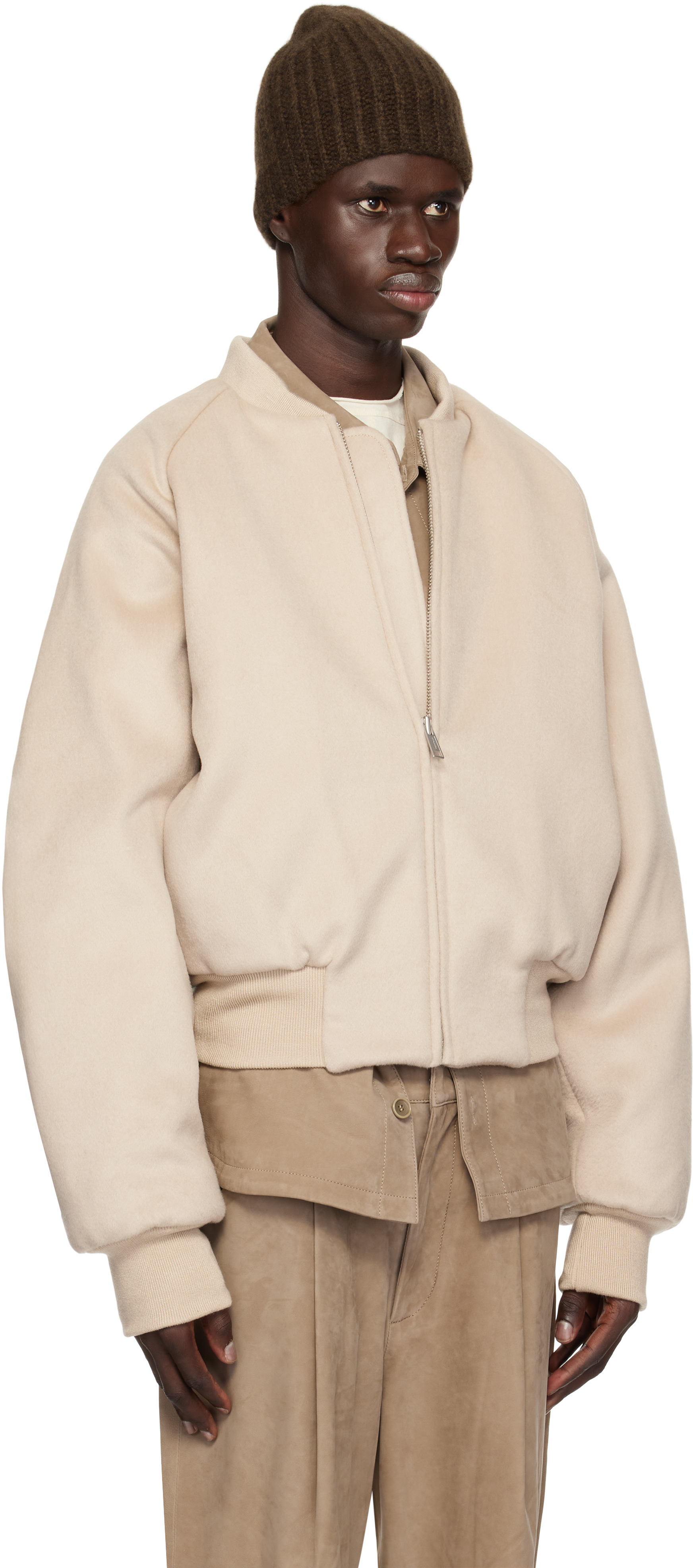 Entire Studios Off-White Raglan Bomber Jacket