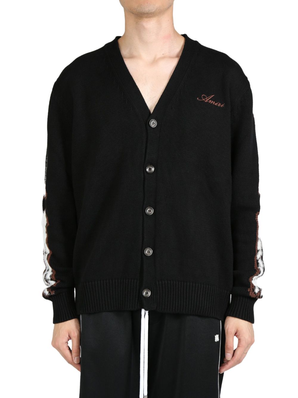 Leopard Bones cardigan - Black