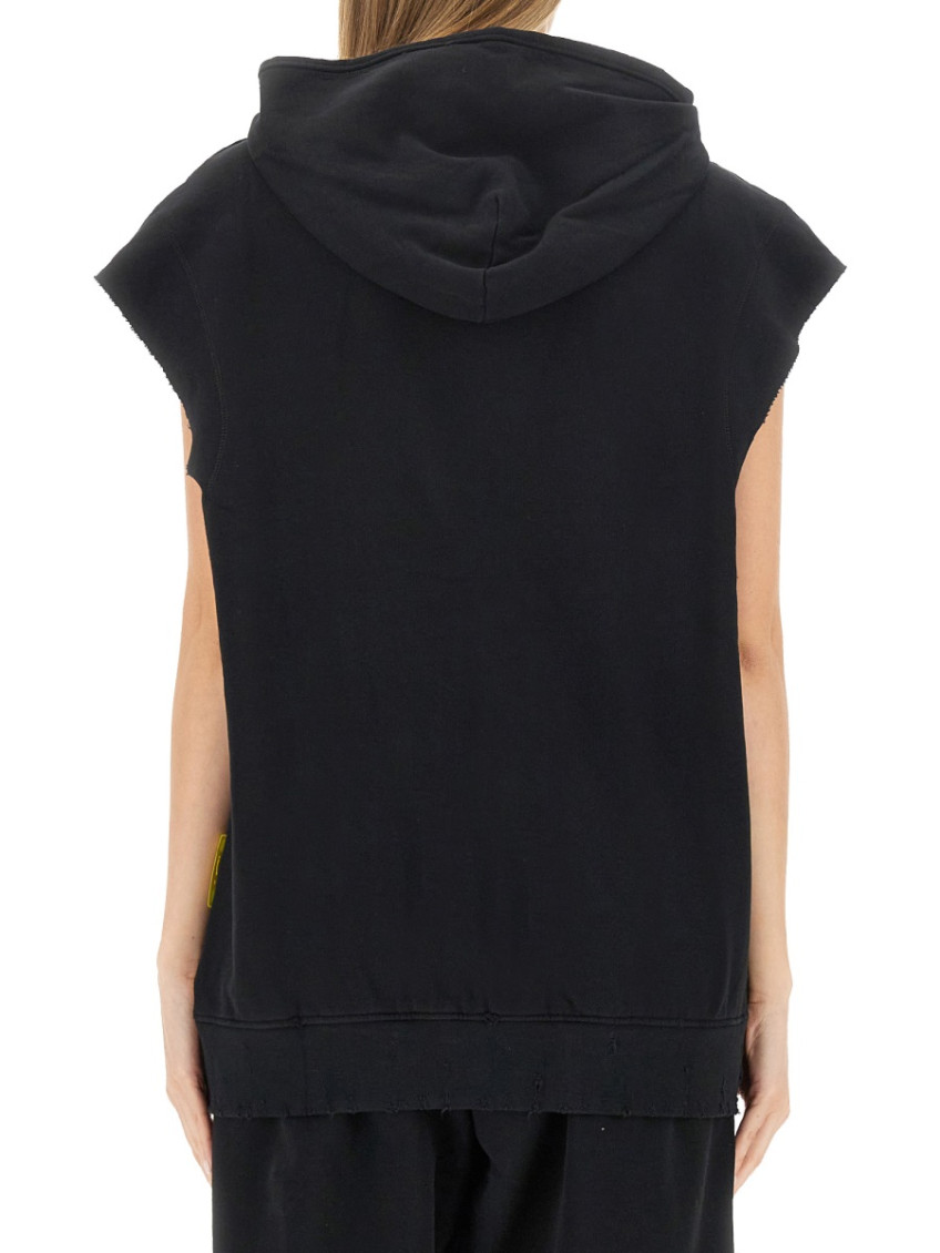 Black Logo Hood Sweatshirt