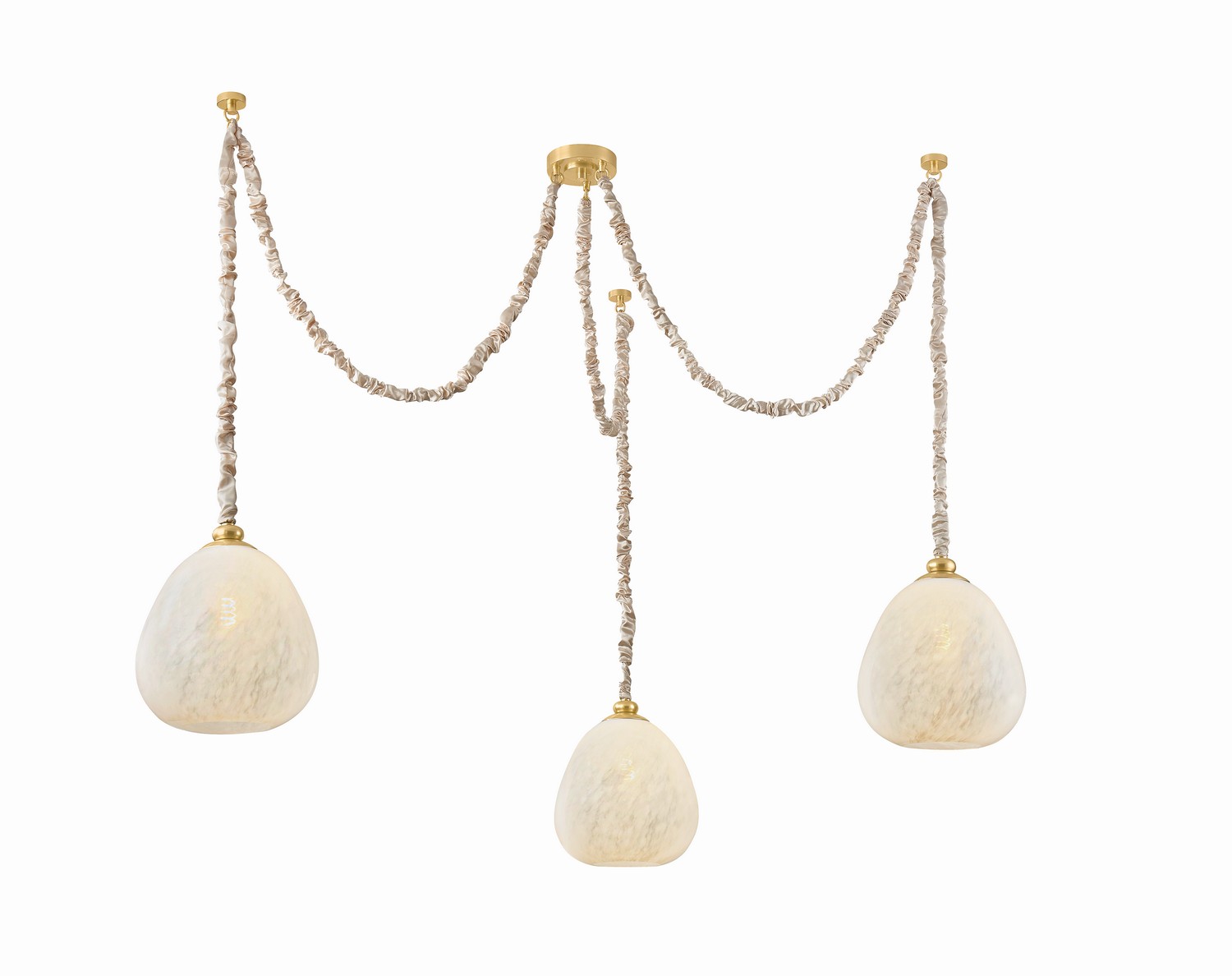 Aged Brass Chandelier from the Remi Collection